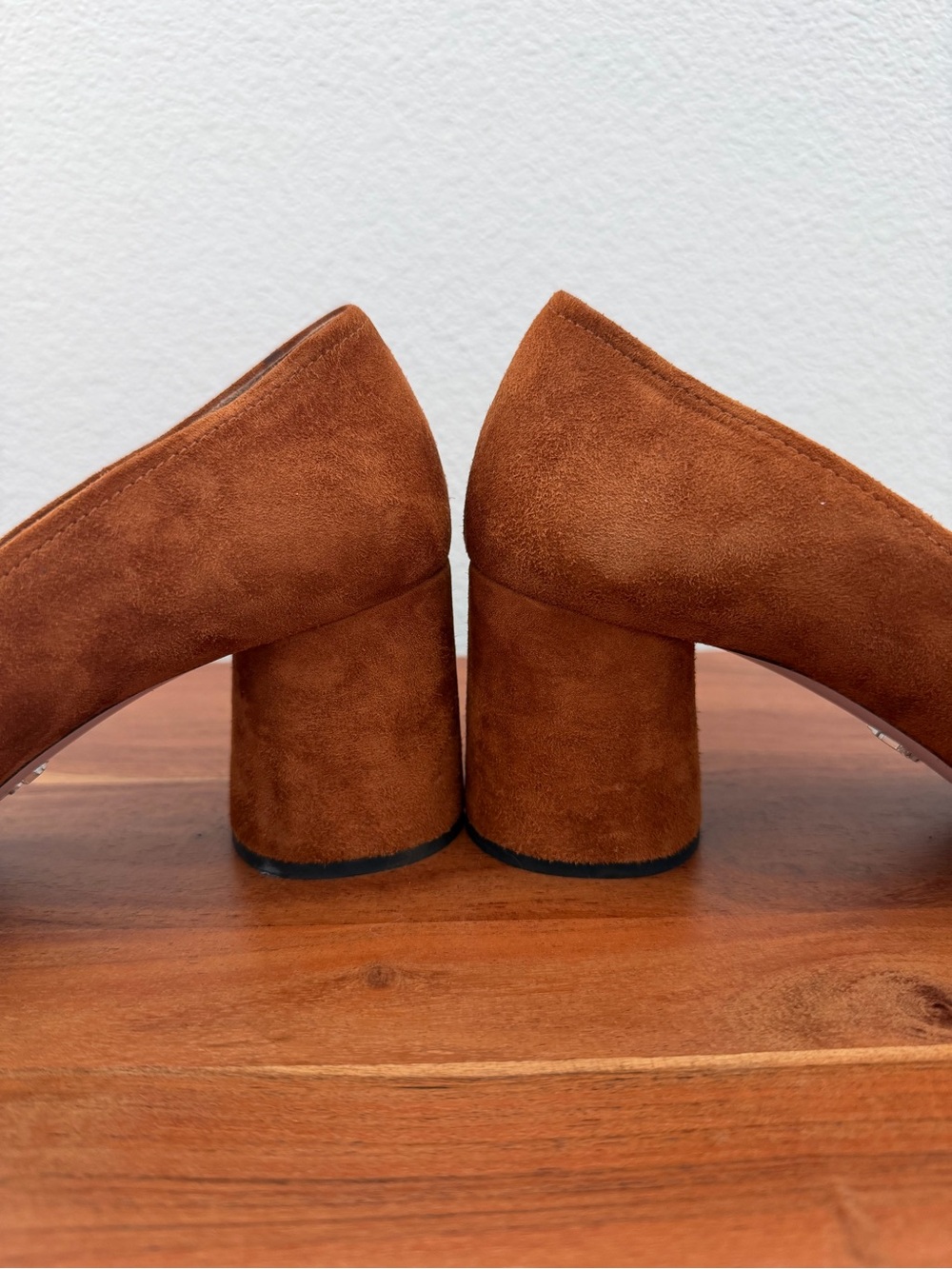Prada Rust Brown Suede Fringe Loafers with Silver Floral Buckle - Picture 4 of 6